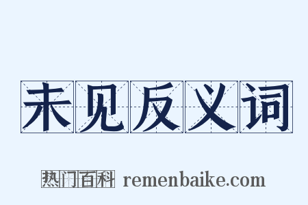 未见反义词是什么意思的图片
